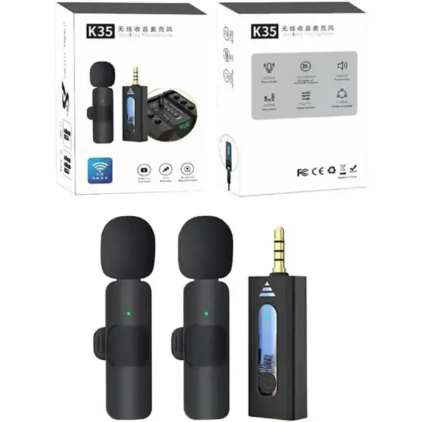 Double 2pcs K35 Wireless Collar Microphone - Image 3