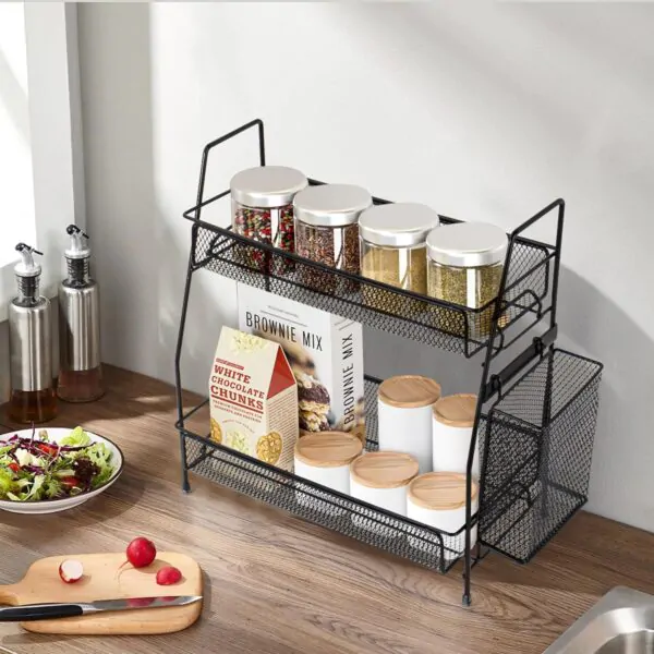 2-Tier Metal Kitchen RACK - Image 3