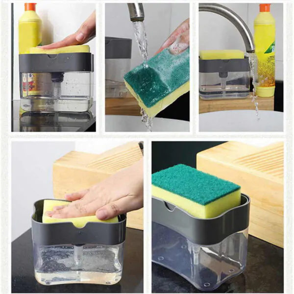 2-in-1 Sponge Caddy with Soap Dispenser - Image 5