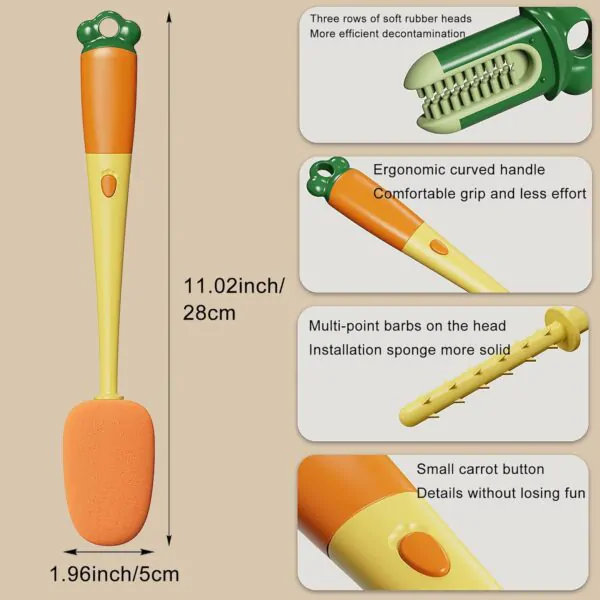 3-in-1 Multi Functional Bottle Cleaning Brush - Image 2