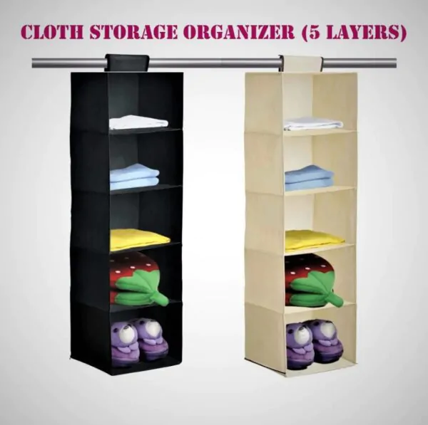 HangEase: 5-Layer Clothes Hanging Organizer