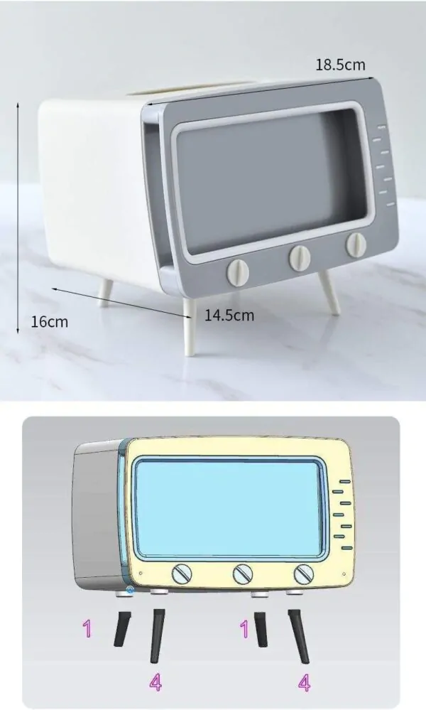 Cute Creative TV Shaped Tissue Box and Mobile Holder - Image 2