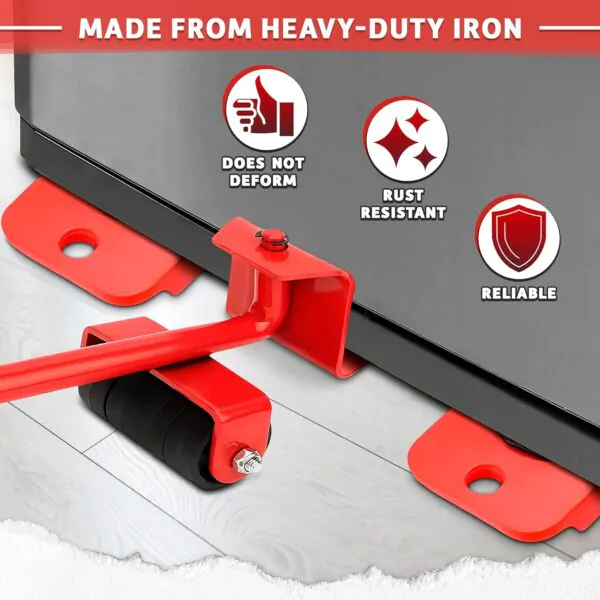 Heavy Duty Appliance Rollers Lifting Tool 220 Lbs Moving Sliders for Heavy Furniture - Image 7