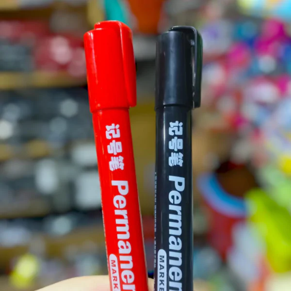 💥 Black & Red Color Permanent Marker 2pc 🔥