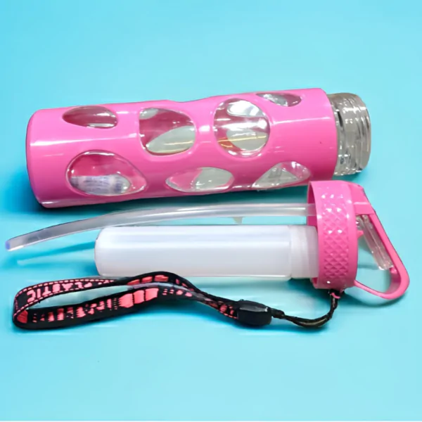 Bubble Style Straw Water Bottle Container - Image 2