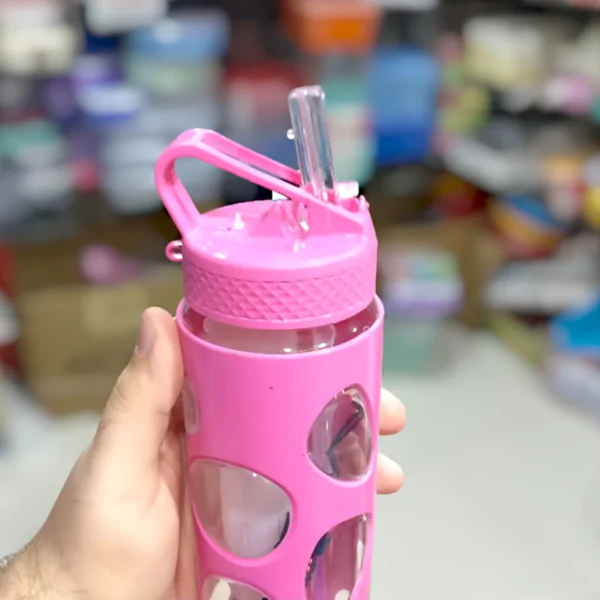 Bubble Style Straw Water Bottle Container - Image 3