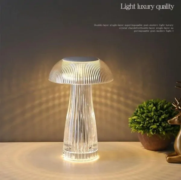 Crystal Mushroom Lamp USB Rechargeable