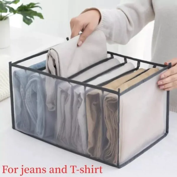 SpaceSave: 7-Grid Wardrobe Clothes Organizer