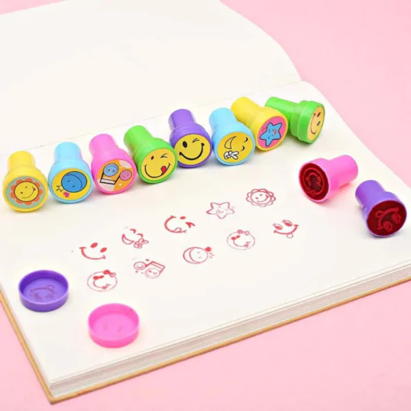 Mini Emoji Round Stamp Set of 5 Pcs - Image 3