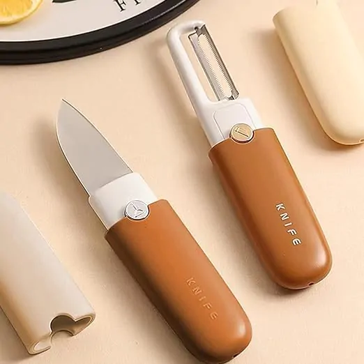 2-in-1 Stainless Steel Fruit, Potato Peeler with Knife