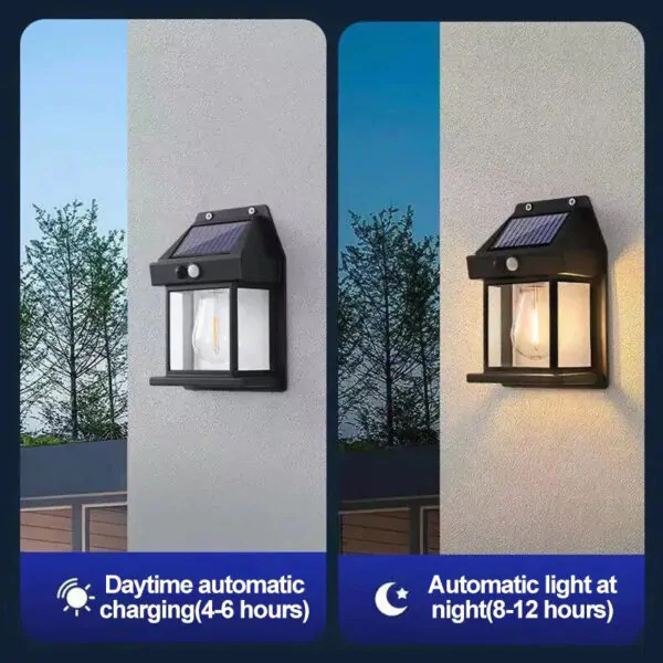 SolarGlow: Outdoor Solar Lantern Wall Light - Image 5