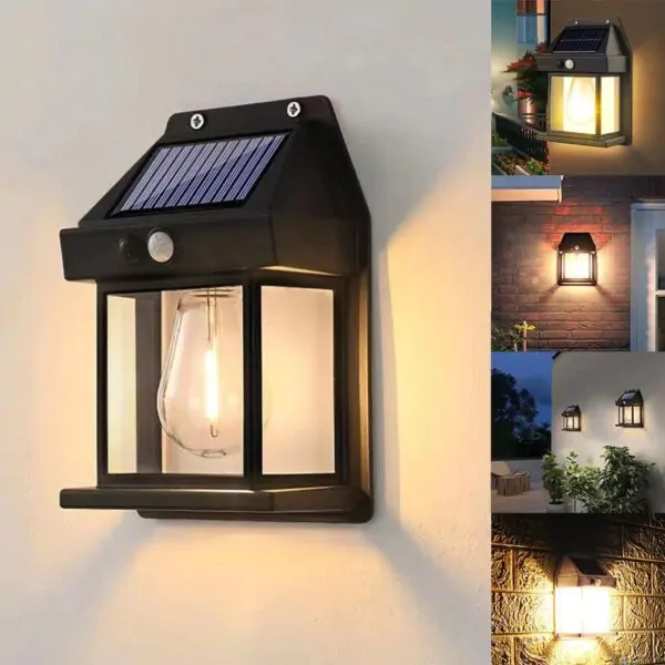 SolarGlow: Outdoor Solar Lantern Wall Light