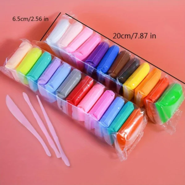 Pack of 12 Colors Super Clay Art DIY Clay with Modelling Tools - Image 4