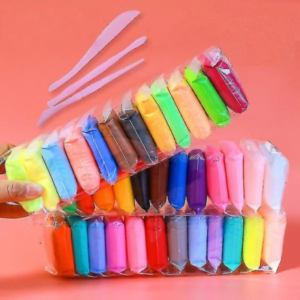 Pack of 12 Colors Super Clay Art DIY Clay with Modelling Tools - Image 2