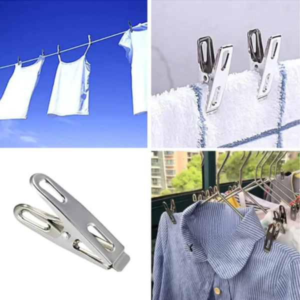 ClipMaster: Pack of 20pc Metal Laundry Clips Set - Image 3