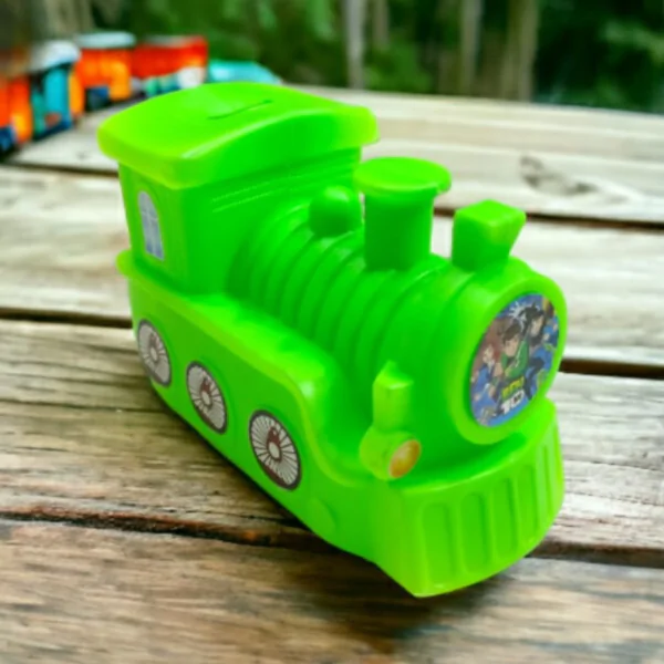 Plastic Train Shape Money Coin Box - Image 3