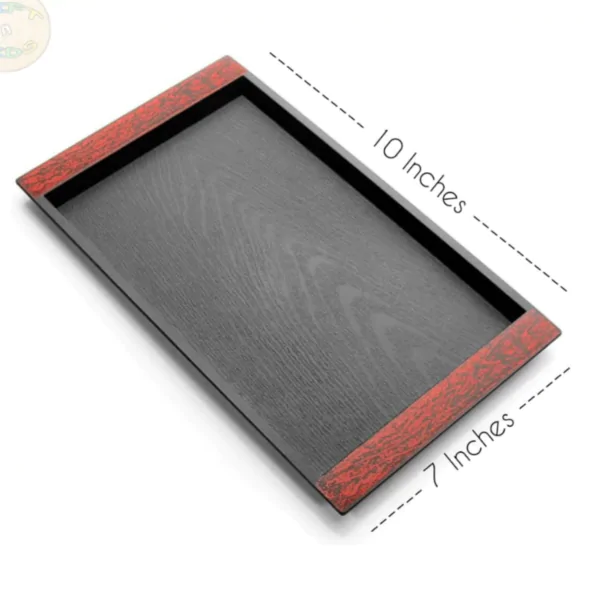 WoodenCraft: Plastic Wooden Texture Serving Tray - Image 2