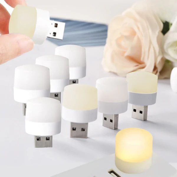 MiniGlow: Portable Mini USB Night Light Bulb 2Pc