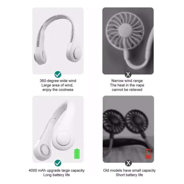 AirBreeze: Rechargeable Neck Fan - Image 3