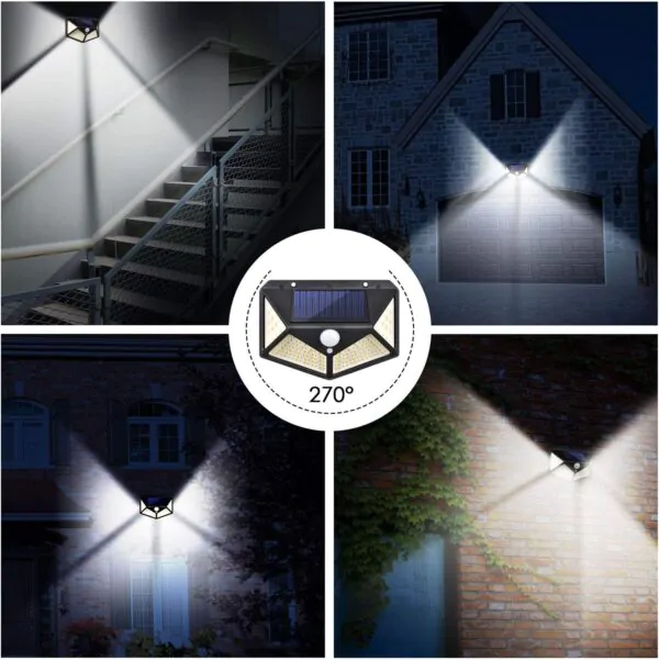 Solar Light 100 LEDs Solar Lamp Motion Detector Outdoor Sensor Spotlight - Image 5