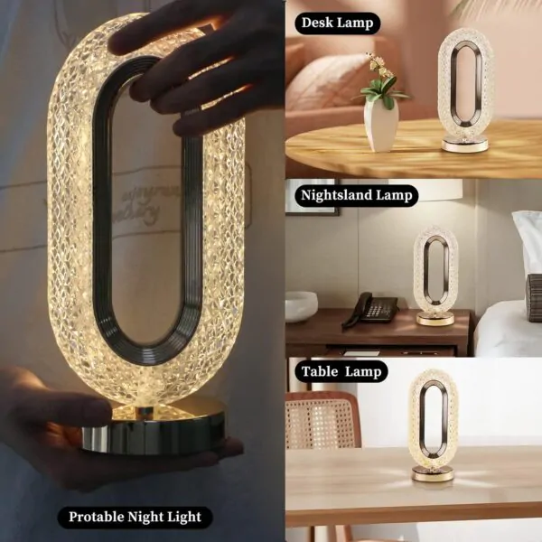 Touch Control Crystal Table Desk Lamp - Image 6