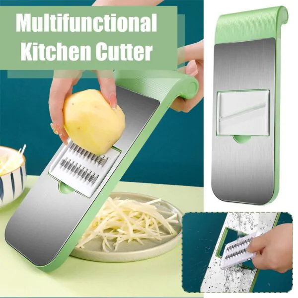 SliceMaster: Stainless Steel Multifunction Vegetable Slicer