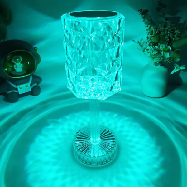 DiamondGlow: 16 RGB Color LED Crystal Diamond Lamp - Image 3