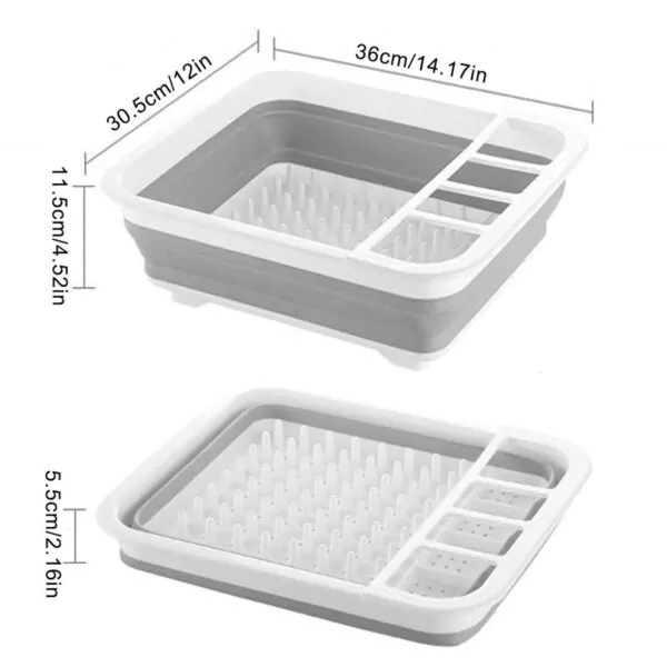 FlexiDry: Foldable Silicone Kitchen Dish Plate Rack - Image 6