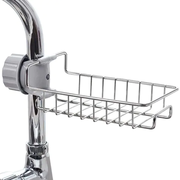 StainlessSink: Sink Faucet Attached Stainless Steel Basket - Image 7